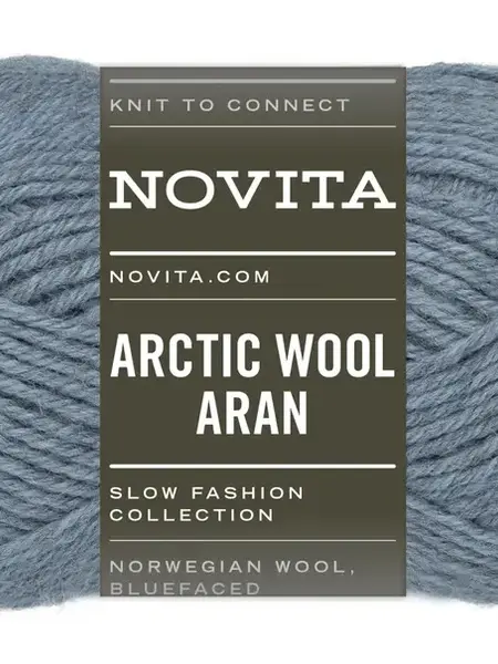 Novita Arctic Wool Aran 100 g -124 ground ice