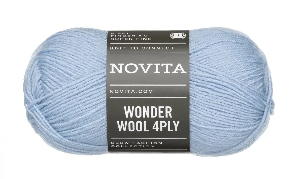 Novita Wonder Wool 4PLY 50g -1001 light forget me no