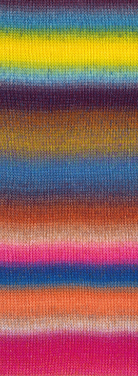 Lana Grossa Candy -03 bruin/donker bruin/roodbruin/turkoois/groen/citroengeel/noga/kameel/blauw/beige/felroze/donker blauw/donker violet/oranje/foksia