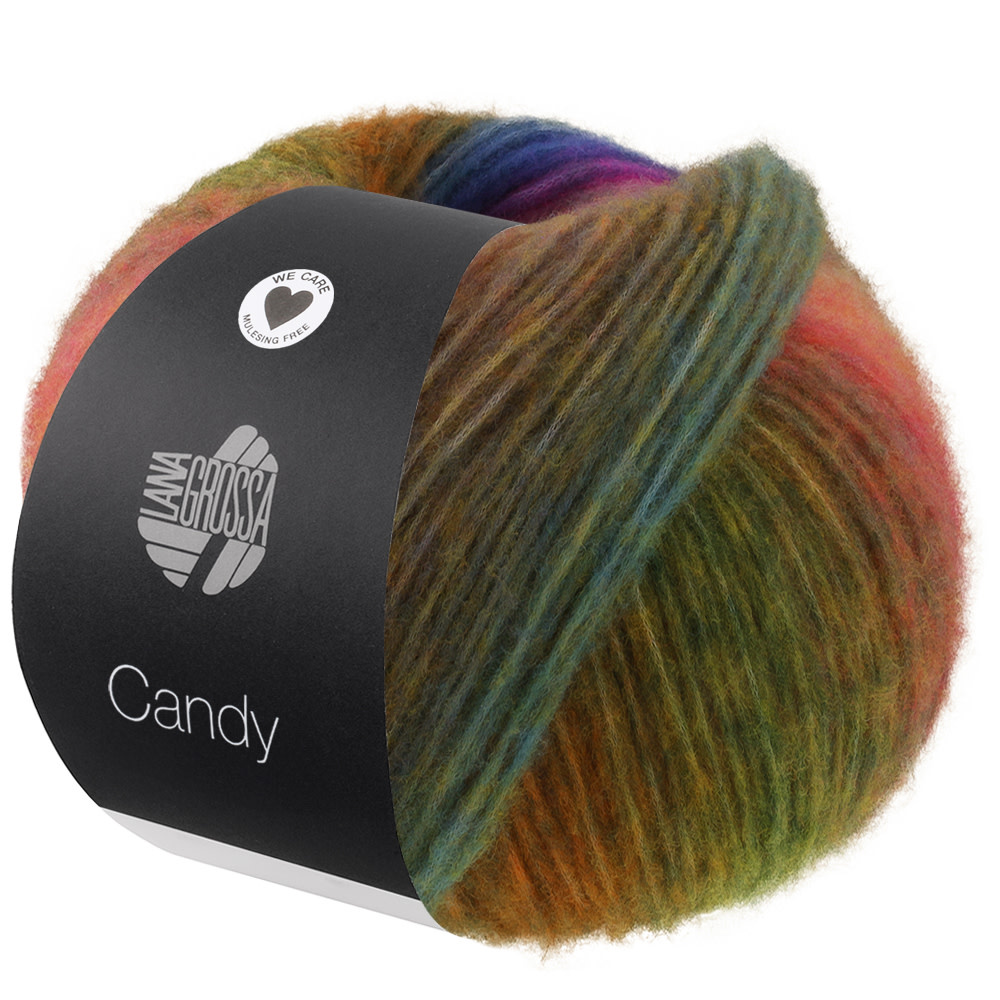 Lana Grossa Candy -08 mosgroen/bos groen/sering/grijs violet/jeans/donker grijs/oranje/geel/felroze/donker blauw/zalm/noga/jade/wit