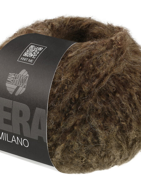 Lana Grossa Milano -10 donkerbruin gemeleerd