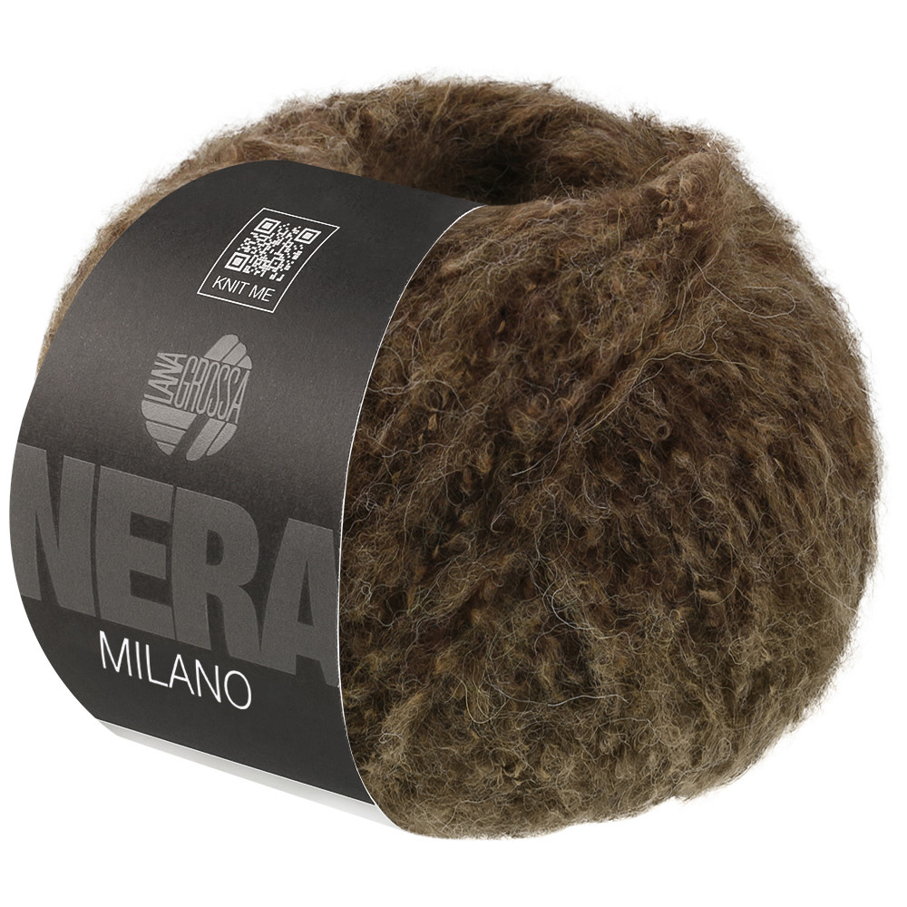 Lana Grossa Milano -10 donkerbruin gemeleerd