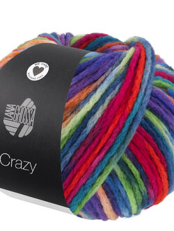 Lana Grossa Crazy -05 zachtgroen/limegroen/petrol/donker blauw/grijs blauw/royaal/roest