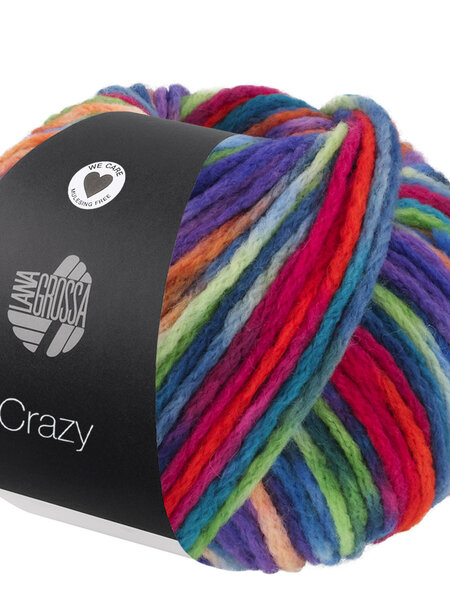 Lana Grossa Crazy -05 zachtgroen/limegroen/petrol/donker blauw/grijs blauw/royaal/roest