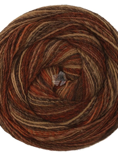 Lana Grossa Gomitolo Disegno -525 bourgondisch/beige/roest/taupe/donker bruin/grijs bruin/zwartbruin