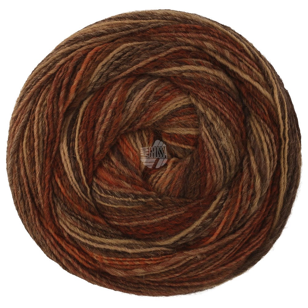 Lana Grossa Gomitolo Disegno -525 bourgondisch/beige/roest/taupe/donker bruin/grijs bruin/zwartbruin