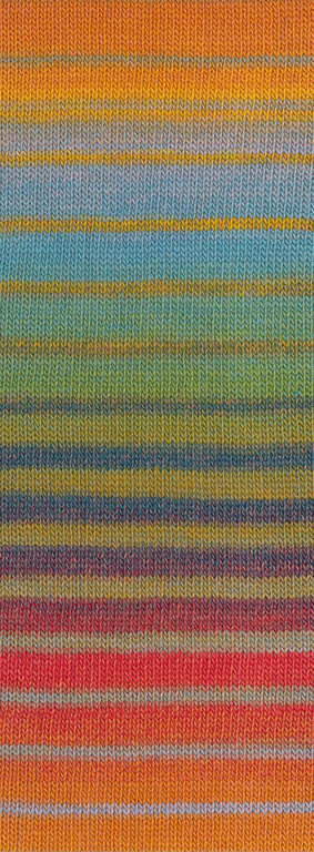 Lana Grossa Gomitolo Modo -625 grijs rood/rood/oranje/saffraangeel/kaki/licht grijs/grijs blauw/grijs groen/olijf
