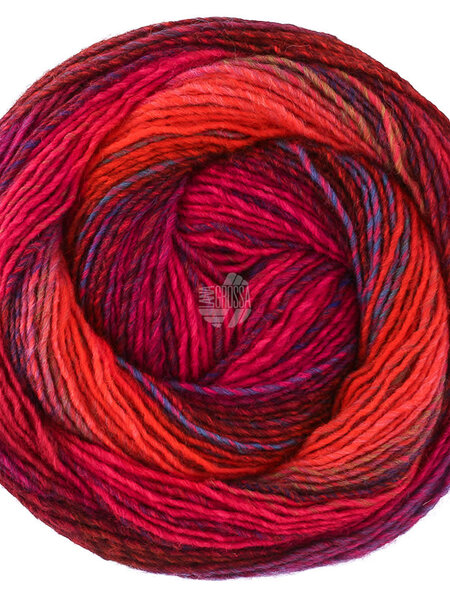 Lana Grossa Gomitolo Modo -626 vuurrood/rood/donker rood/blauwrood/bourgondisch/beigerood/donker blauw/grijs rood