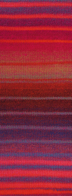 Lana Grossa Gomitolo Modo -626 vuurrood/rood/donker rood/blauwrood/bourgondisch/beigerood/donker blauw/grijs rood
