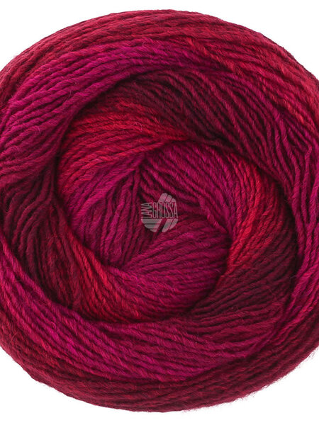 Lana Grossa Gomitolo Versione -462 zwartrood/bourgondisch/bordeaux