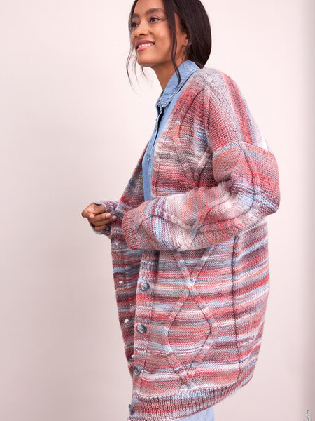 Vest met ruit top-down gebreid -Gomitolo Disegno