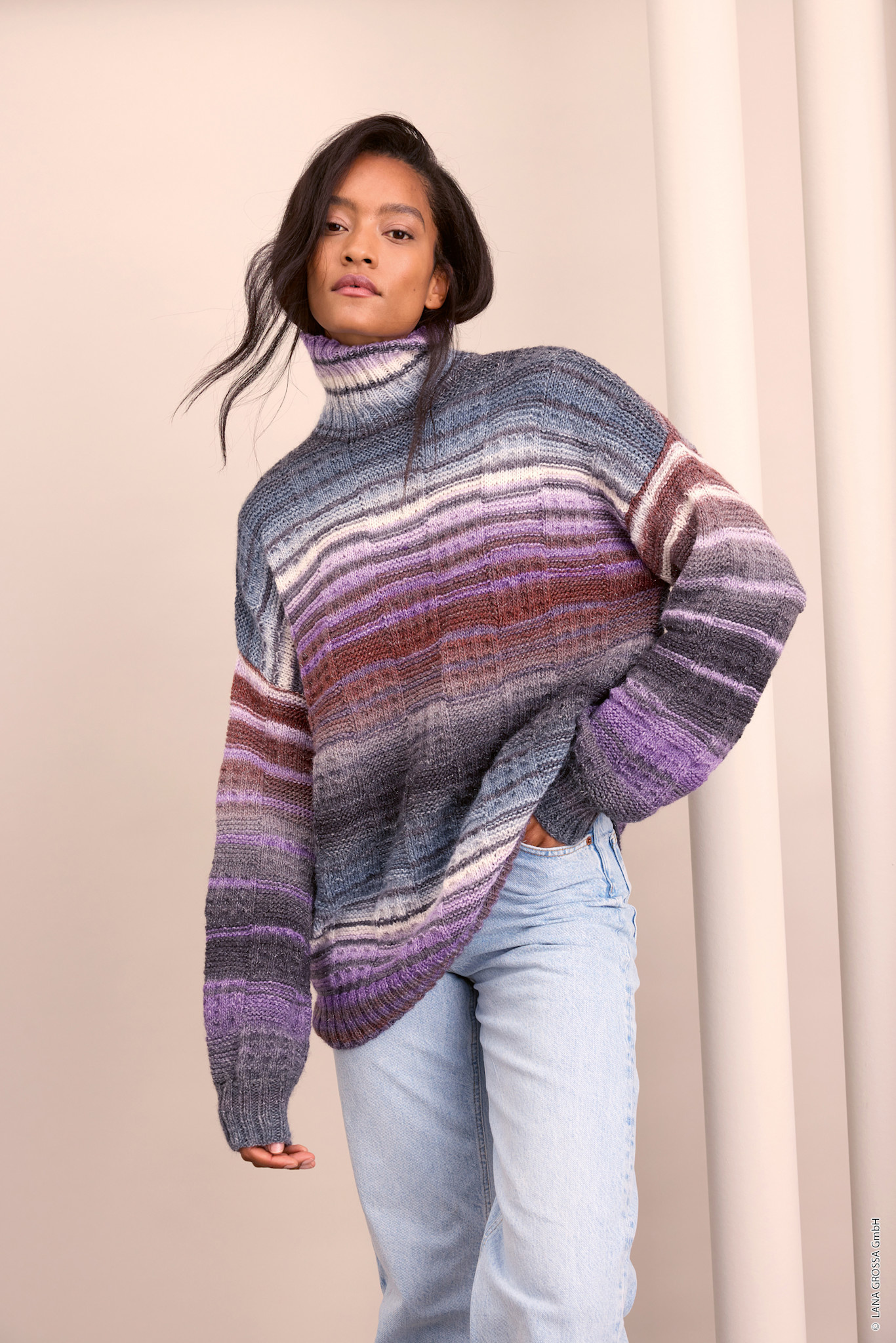 Oversized trui met col -Gomitolo Gala