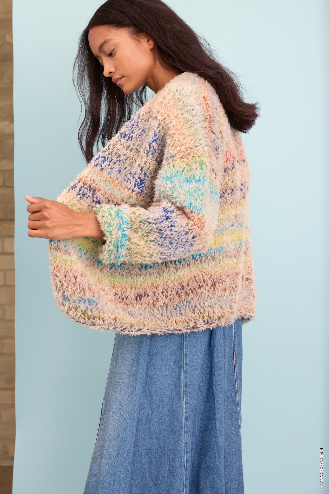 Vest top-down gebreid -Candy & Pelliccia