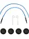 KnitPro Nylon Kabel set 27 en 30cm blauw