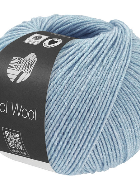 Lana Grossa Cool Wool -1502 lichtblauw gemêleerd