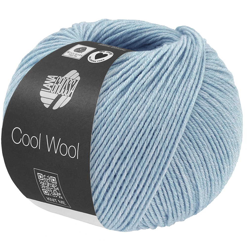 Lana Grossa Cool Wool -1502 lichtblauw gemêleerd