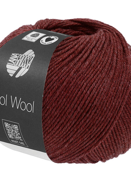 Lana Grossa Cool Wool -1500 wijnrood gemêleerd