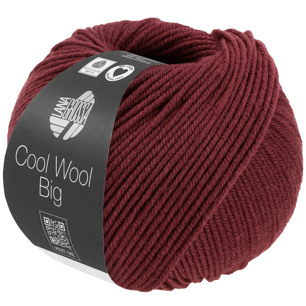 Lana Grossa Cool Wool Big -1700 wijnrood gemêleerd