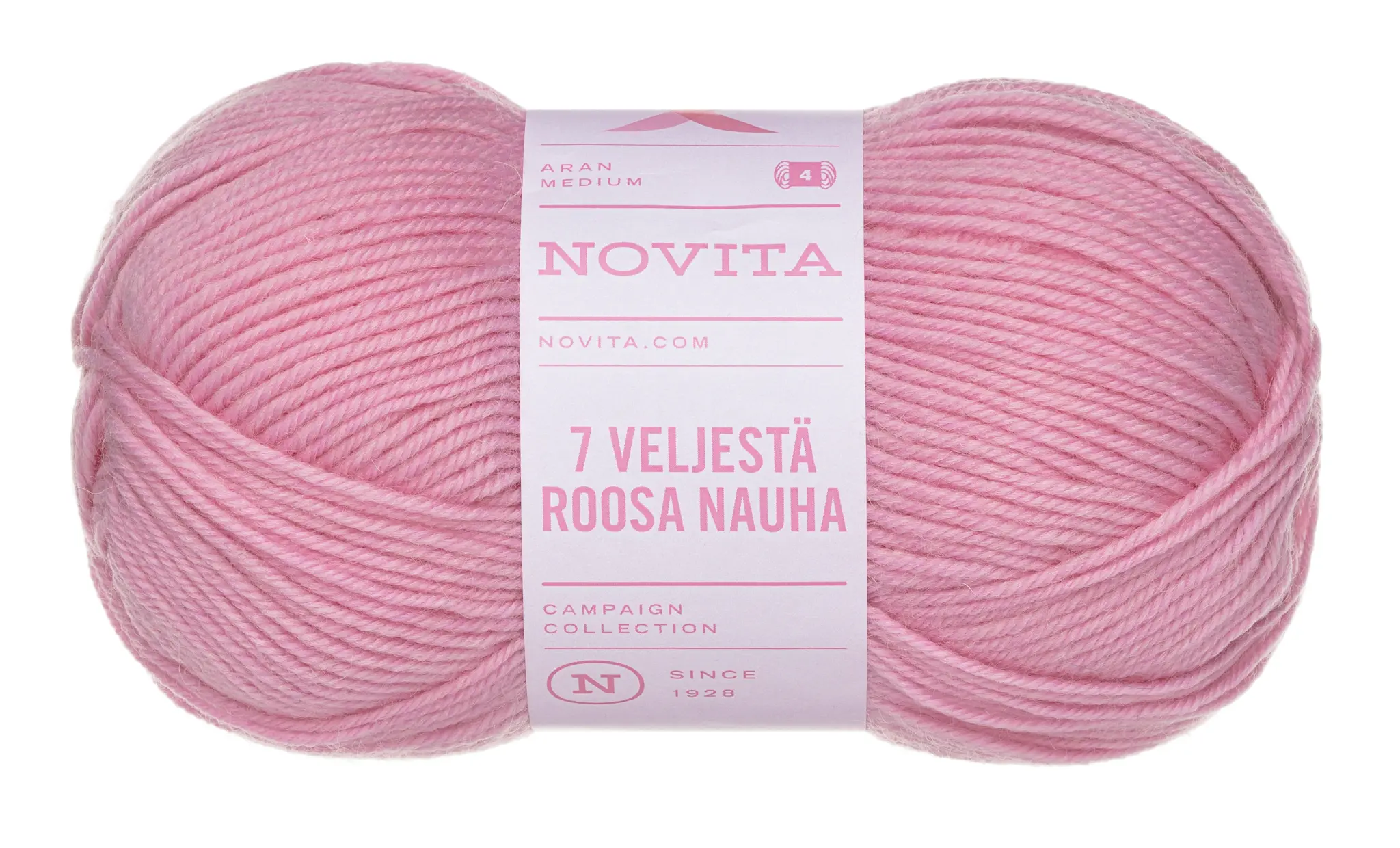 Novita 7 Veljestä Roosa Nauha 150g -5081 Roze Lint