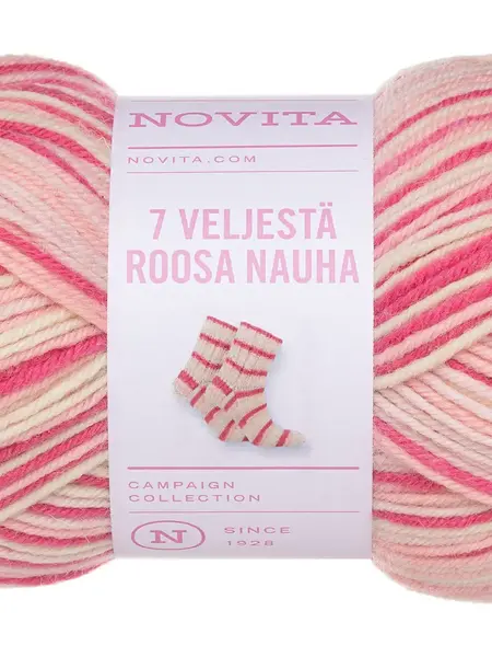 Novita 7 Veljestä Roosa Nauha 150g -8651 roze lint streep