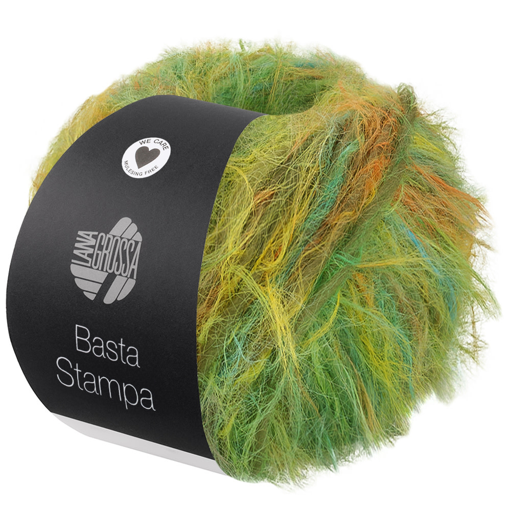 Lana Grossa Basta Stampa -201 geel/oranje/groen/pistache