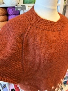 top-down raglan- V-hals - kleurenbrei 27/11-4/12-11/12-18/12-8/1
