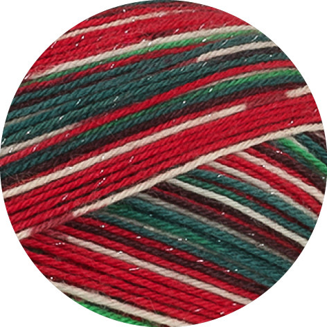 Lana Grossa Meilenweit 100g merino christmas Lurex -6811