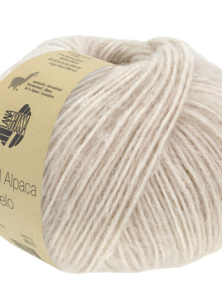 Lana Grossa Natural Alpaca Pelo -022 schelp gemêleerd