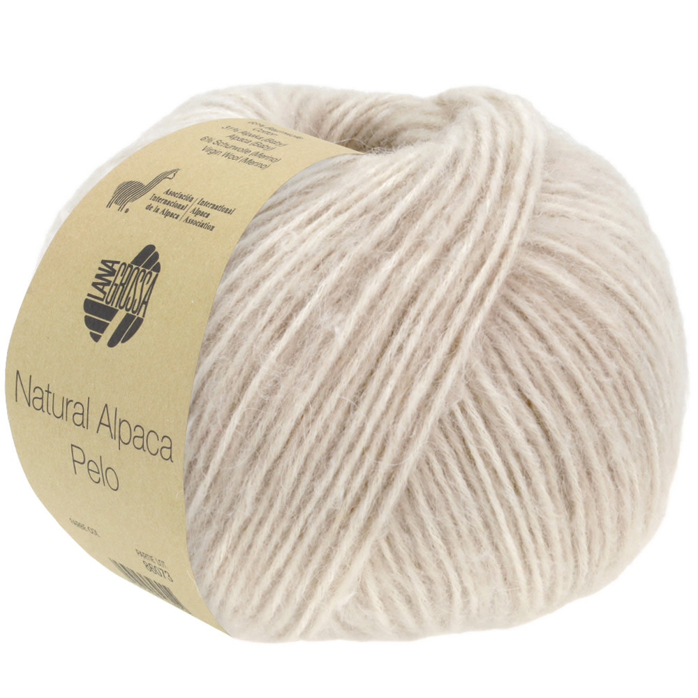 Lana Grossa Natural Alpaca Pelo -022 schelp gemêleerd