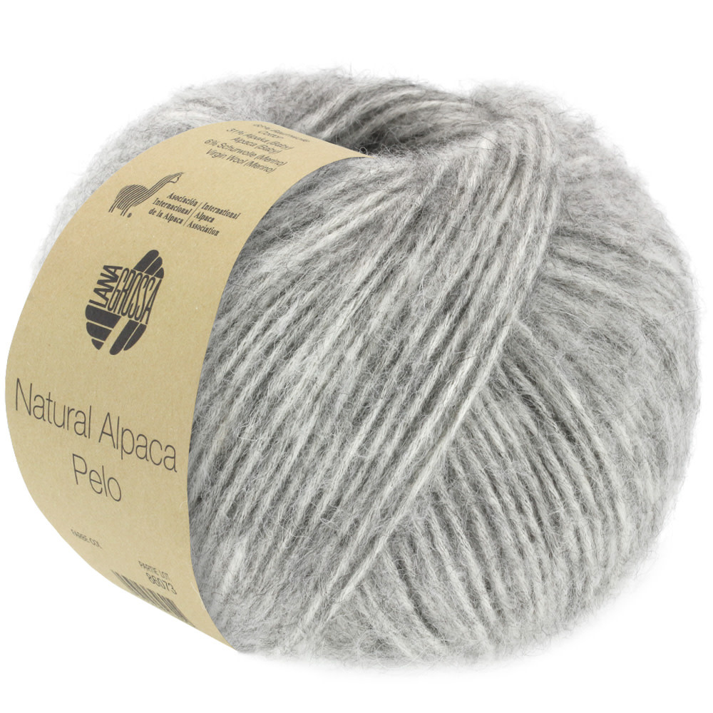 Lana Grossa Natural Alpaca Pelo -003 lichtgrijs gemêleerd