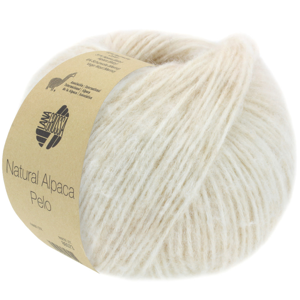 Lana Grossa Natural Alpaca Pelo -005 ruwwit/lichtbeige