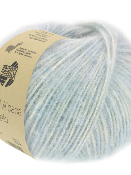 Lana Grossa Natural Alpaca Pelo -013 lichtblauw gemêleerd