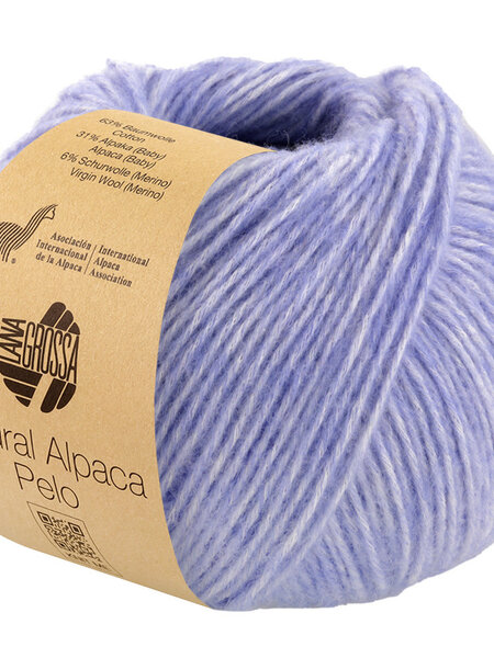 Lana Grossa Natural Alpaca Pelo -024 shinerblauw gemêleerd
