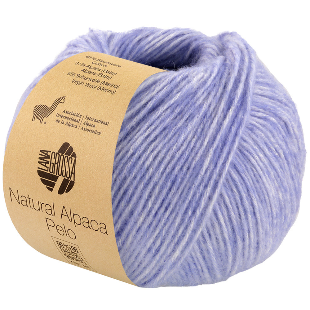Lana Grossa Natural Alpaca Pelo -024 shinerblauw gemêleerd