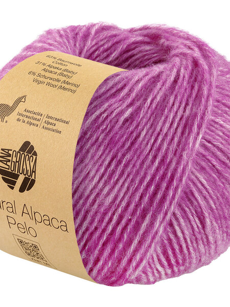 Lana Grossa Natural Alpaca Pelo -029 foksia gemêleerd