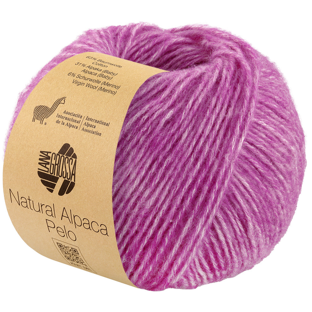 Lana Grossa Natural Alpaca Pelo -029 foksia gemêleerd