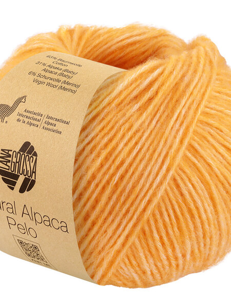 Lana Grossa Natural Alpaca Pelo -032 zonnegeel gemêleerd
