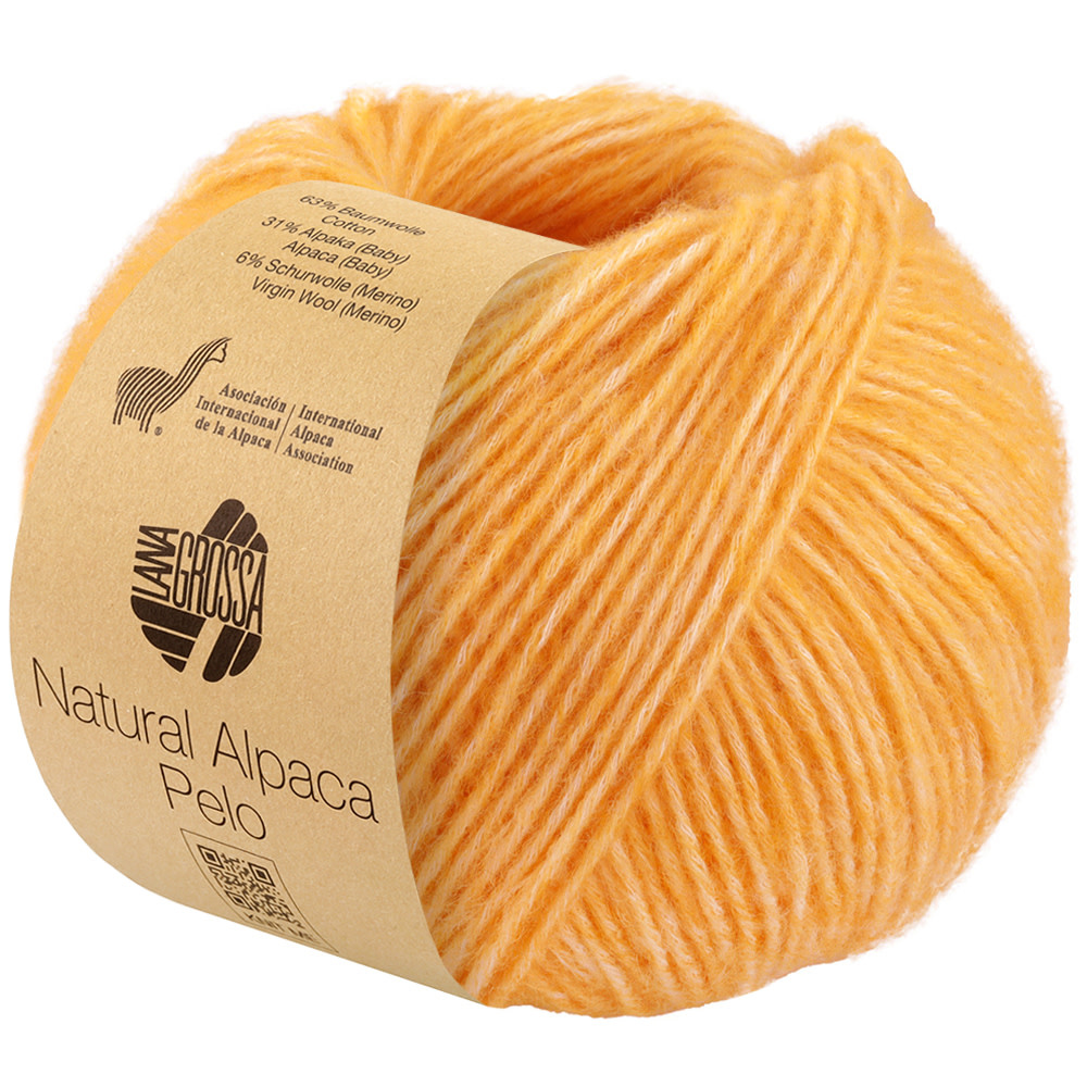Lana Grossa Natural Alpaca Pelo -032 zonnegeel gemêleerd