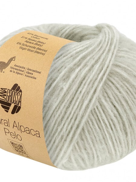 Lana Grossa Natural Alpaca Pelo -036 ruwwit/lichtgrijs