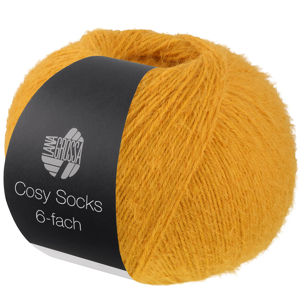 Lana Grossa Cosy Socks 6-fach -1011 oranjegeel