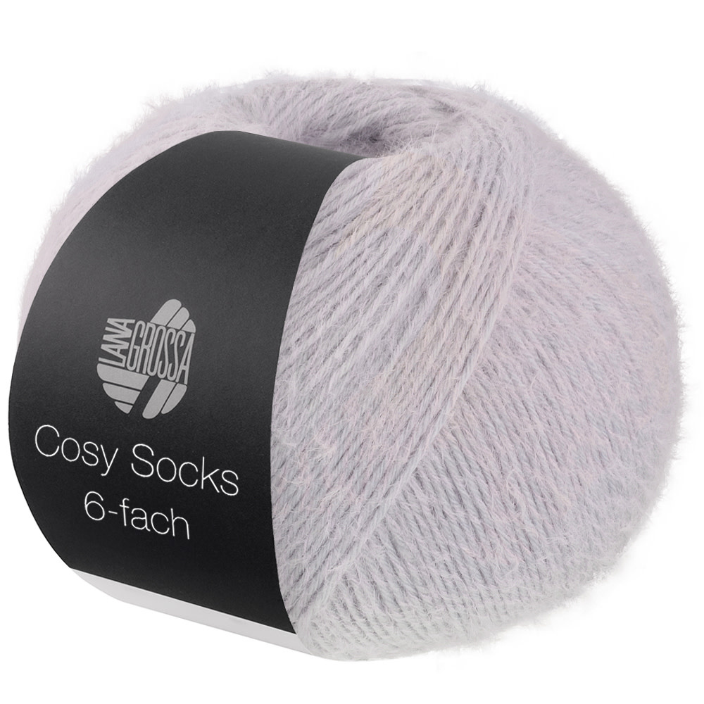 Lana Grossa Cosy Socks 6-fach -1013 zilvergrijs