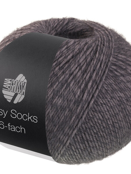 Lana Grossa Cosy Socks 6-fach -1014 donkergrijs