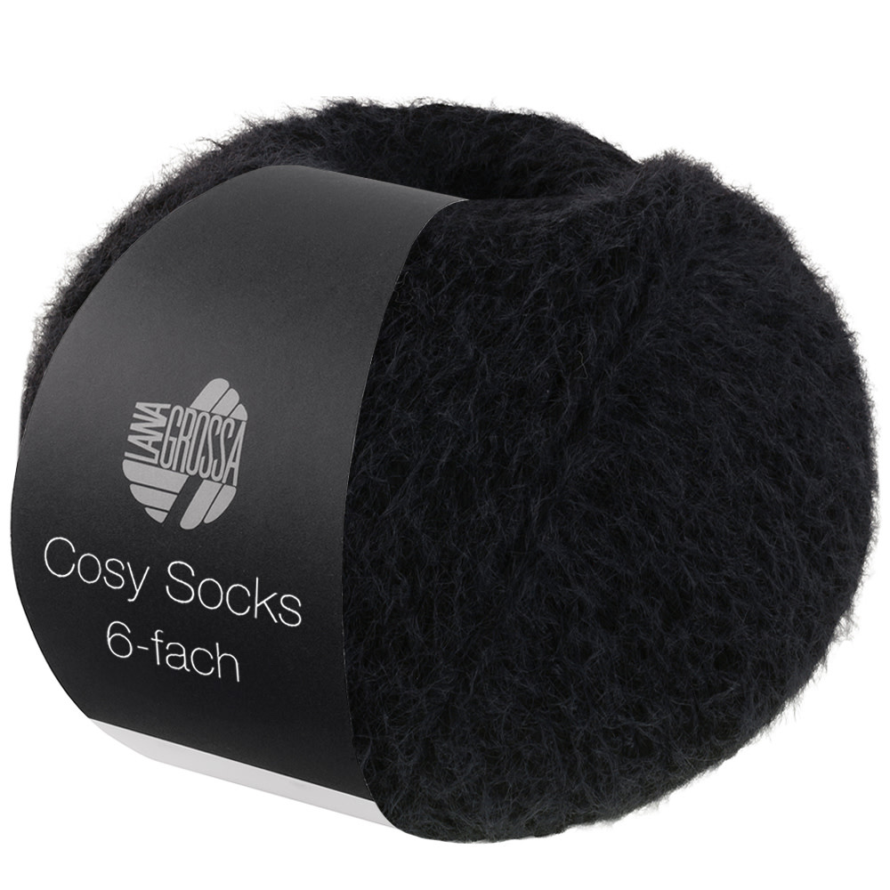 Lana Grossa Cosy Socks 6-fach -1015 zwart