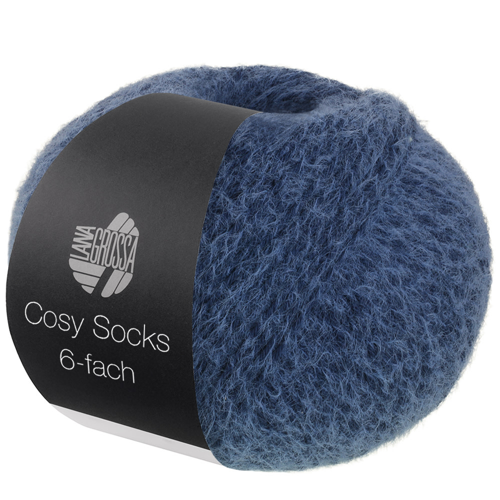 Lana Grossa Cosy Socks 6-fach -1016 donkerblauw