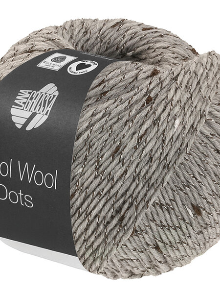 Lana Grossa Cool Wool Dots -09 lichtgrijs