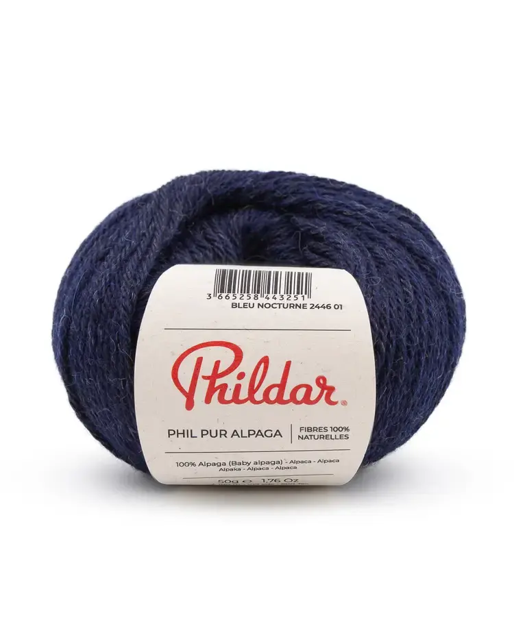 Phildar Phil Pur Alpaga -2446 bleu nocturne