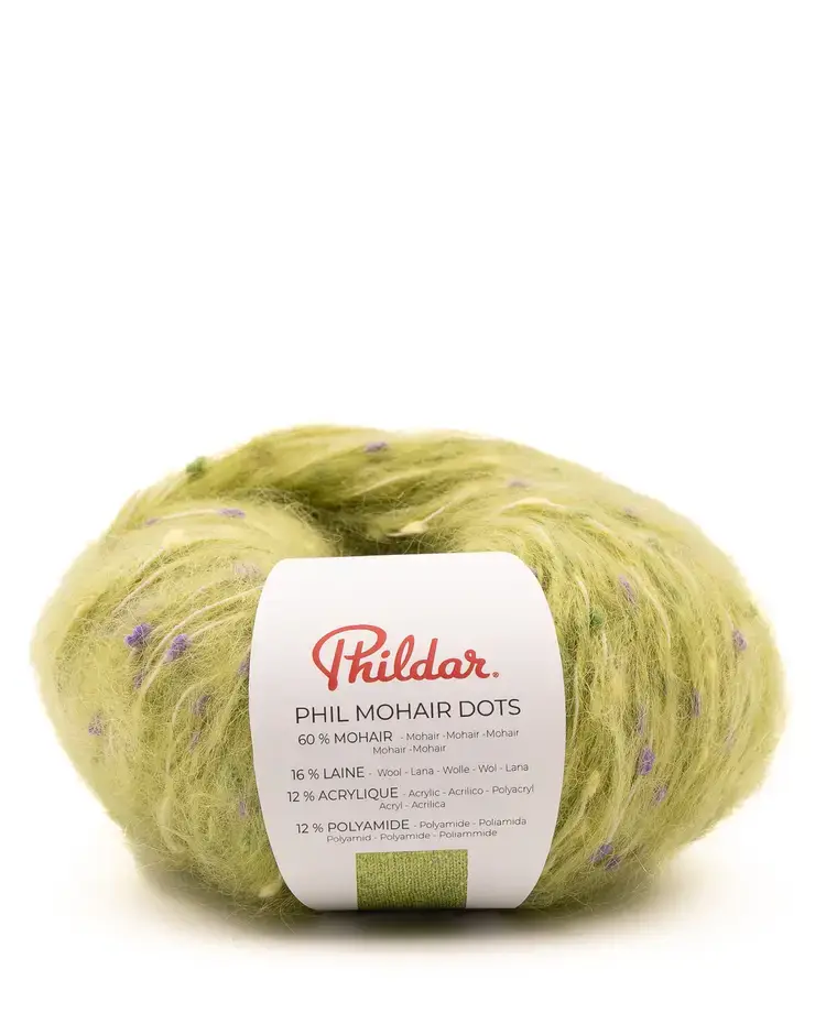 Phildar Phil Mohair Dots -2173 vert bourgeon
