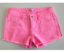 PINK NEON DENIM SHORTS