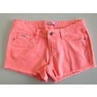 ORANGE NEON DENIM SHORTS