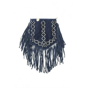 IBIZA STUDDED FRINGE BLUE